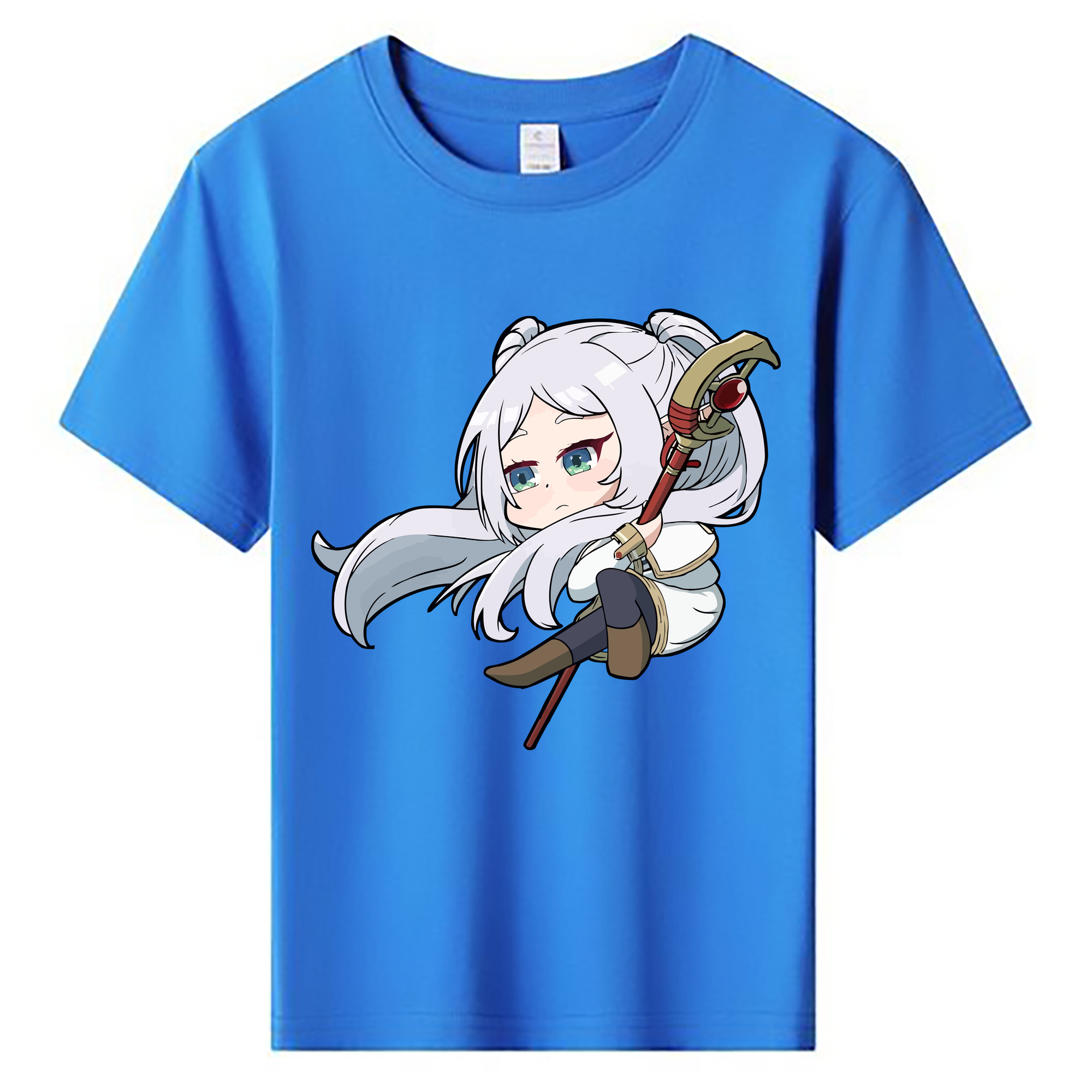 （画像用） 葬送のフリーレン Frieren 綿100％キッズTシャツ（フロントプリント）